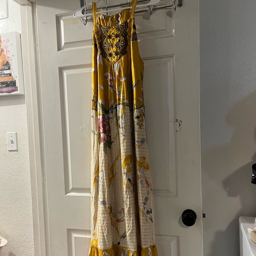 Yellow Floral Maxi Dress